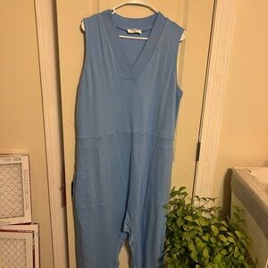 Zenana Outfitters Light Blue Sleeveless Jumpsuit
